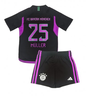 Bayern Munich Thomas Muller #25 Replica Away Stadium Kit for Kids 2023-24 Short Sleeve (+ pants)
